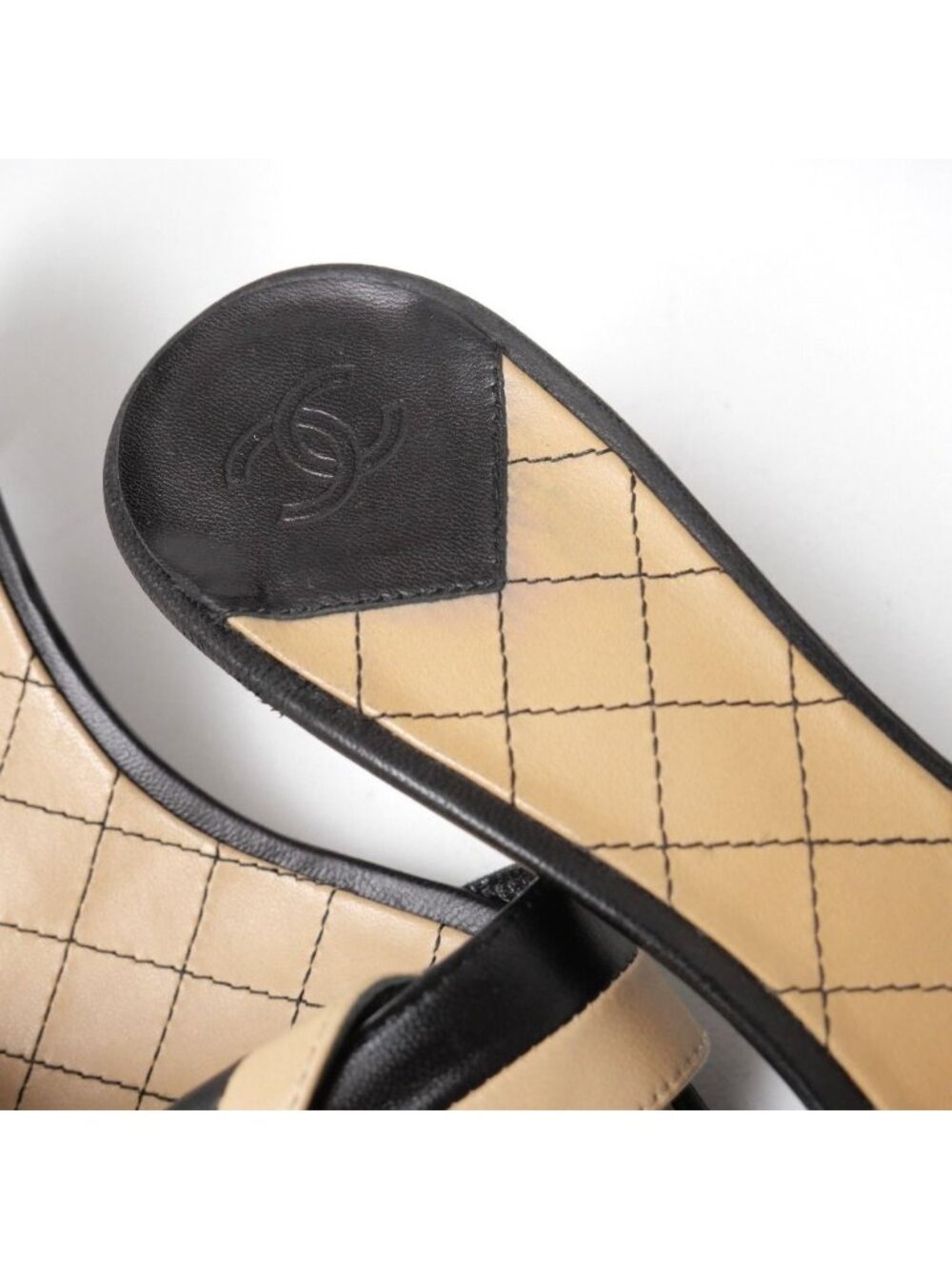 Chanel Sandals 39 CC Logo Bicolor - Picture 6 of 8